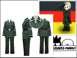 Axis Powers Hetalia APH Germany Cosplay Costume + Wig EMS
