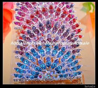 wholesale 12pcs rhinestone comb wedding Tiara Crown #3