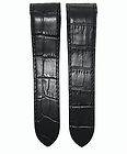 23MM LEATHER STRAP WATCH BAND FOR CARTIER SANTOS 38MM BLACK
