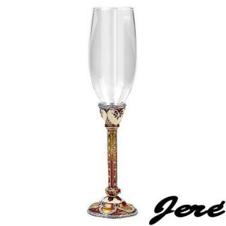 New JERE Champagne Flute with Swarovski Crystals