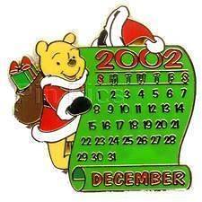 12 Month of Magic Calendar Series December Winnie the Pooh Disney Pin 
