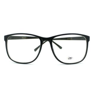   Fashion Eye Glasses Clear Lens 2 Tone Black Optical Frame (4 Colors