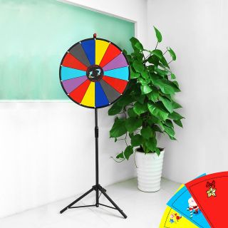   24 Color Prize Wheel of Fortune Carnival Spin Game Floor Stand New