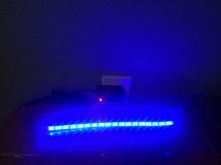 Aquarium LED BLUE MOON Light 18 LEDs 1 ft Strip 250 Lumens 12 inch 