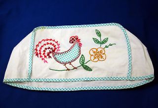 Toaster Cover Kitchen Appliance Cover Rooster Vintage Hand Embroidered 