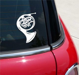 FRENCH HORN MUSIC BAND ORCHESTRA GRAPHIC DECAL STICKER VINYL CAR WALL