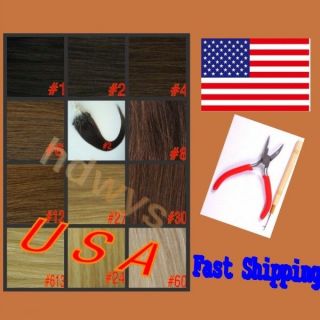 FAST FOR USA 200strand 18/20 loop/micro ring remy human hair 