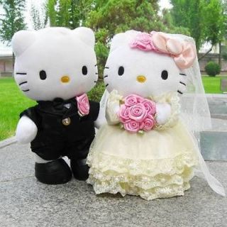 Hello kitty Wedding car Decoration plush gift good quality new big 