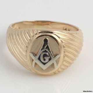 masonic rings 14k solid gold