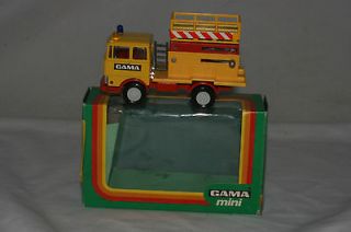 1970s GAMA Minimod Diecast, West Germany, #9299 Faun Extending Truck 