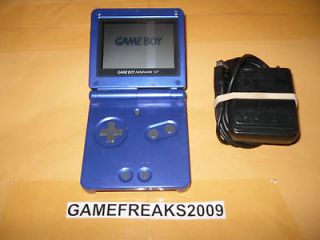 WORKING Nintendo Game Boy Advance SP Cobalt Blue Handheld