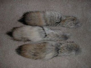 One Coyote Brush Wolf Tail Fox Furs for Key Chain or Taxidermy
