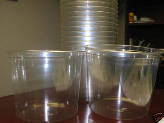 Plastic Disposable Ice Buckets (25) Plastic 80oz Tubs