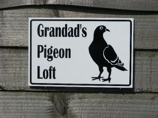 Pigeon Loft Shed Barn Sign Plaque Personalised Free P&P