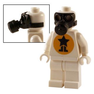 Gas Mask with Large Filter   Headgear for Lego Figures