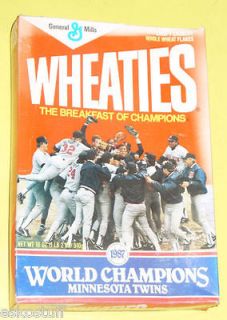 1987 Minnesota Twins World Champion Wheaties box SEE