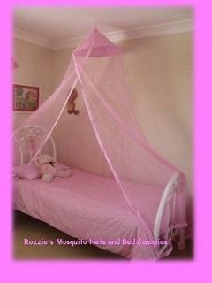 PINK MOSQUITO NET BED CANOPY MATCH DOONA COVER, PILLOWCASE SINGLE 