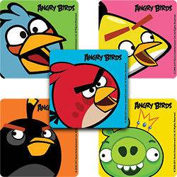 15 ANGRY BIRDS GAME Stickers Kids Party Goody Loot Treat Bag Filler 