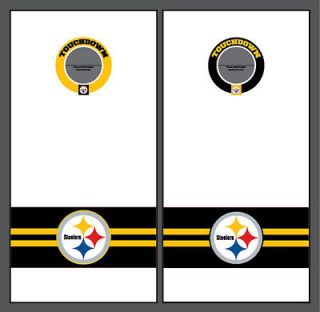 CORNHOLE Game Decal / Sticker  Pittsburgh STEELERS Complete Board 