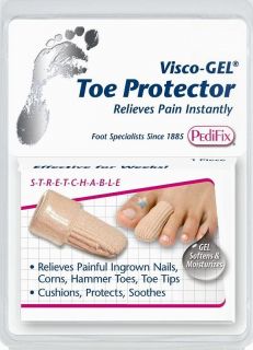 PediFix Visco Gel Fabric Covered Toe Protector, 1 pack