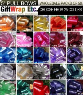 10 PULL BOWS PER COLOR 5 BASKET PARTY BALLOON GIFT DECORATIONS 