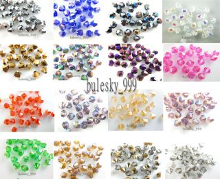 Wholesale 500 Glass Crystal Jewelry Diy Finding Bicone Loose Faceted 