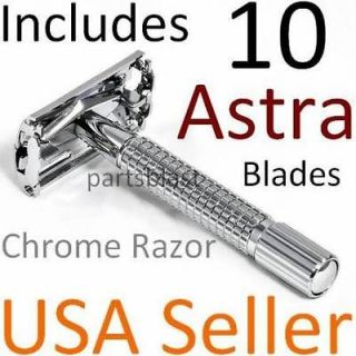   Safety Razor + ASTRA Double Edge blades Reloadable Style Butterfly