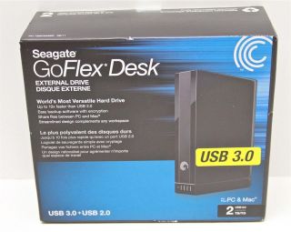 NEW Seagate FreeAgent GoFlex Desk 2 TB,External,7200 RPM Hard Drive PC 