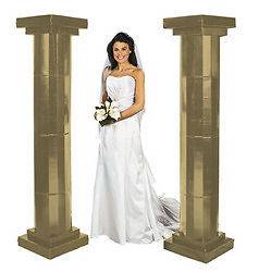   GOLD Pillars OR White Archway Wedding Ceremony Decoration Aisle Runner