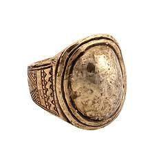   Luv Erin Wasson 14kt Yellow Gold Plated Afghani Engraved Coctail Ring