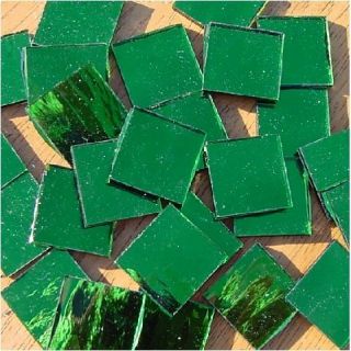 Green Mirror Mosaic Glass Tiles   Squares, Diamonds, Borders 
