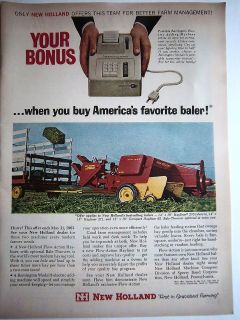 1963 Vintage NEW HOLLAND Hayliner 270 Farm Equipment Ad