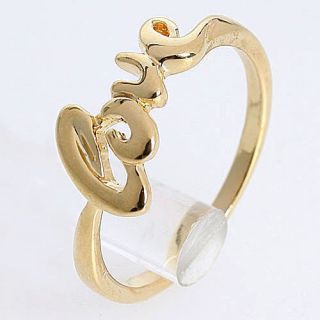 18K Gold Plated Love Engaged Fashion Ring 891605 
