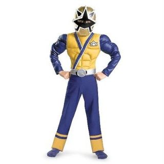 Power Rangers Gold Ranger Samurai Muscle Child Costume Size 7 8 
