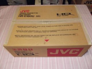JVC HR D180U VHS VCR Video Cassette Recorder NEW in Box