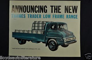 1960 1961 Thames Trader Low Frame Truck Australian Ford Sales Brochure