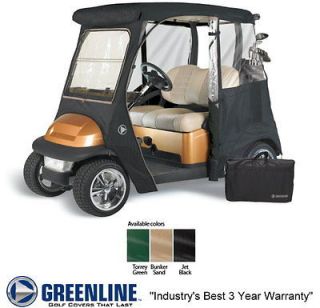   Drivable 2 Person Golf Cart Enclosure Cover for Club Cars   Black