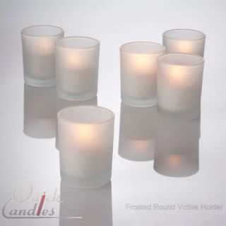 Lot of 12 Frosted Glass Votive Candle Holders