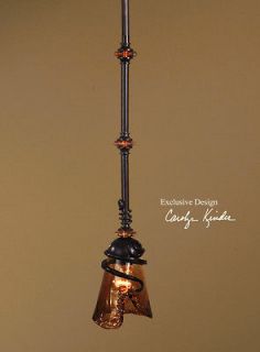 Mini Pendant Light Metal Glass Shade Bright Hanging Lighting Lamp 