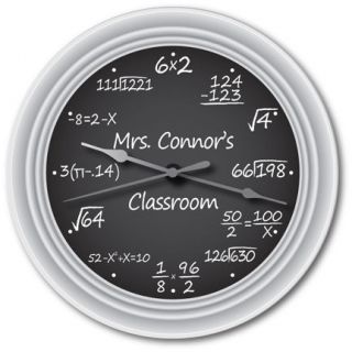 Pop Quiz Chalkboard Math Wall Clock GREAT TEACHER GIFT