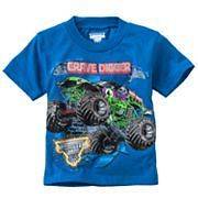 New Blue Toddler Monster Jam Shirt 3T 4T Grave Digger