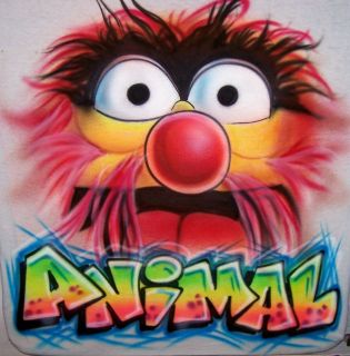 The Muppets Airbrush ANIMAL T shirt   Personalized & Airbrushed w 