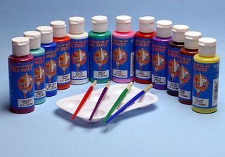Face Paint Body Paint Kit Kids 12   2oz Jars , 4 Brushes ,1 Palette 