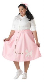 Grease 50s Poodle Skirt Sandy Plus Size Adult Costume