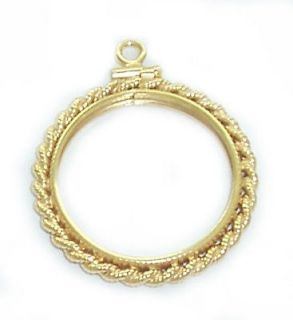 coin bezel gold filled simulated rope 20 Peso NO BAIL