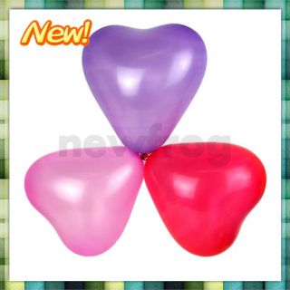   Latex Mix Colors Heart Balloons Wedding Birthday Party Decoration