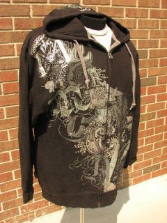 VGC Mens Mecca Apparel Black Chase The Dream Zip Up Hoodie 