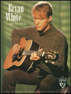 BRYAN WHITE 1998 GUILD DV52 GUITAR AD 8X11 ADVERTISMENT FIT FOR 
