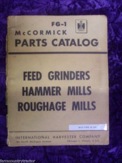 International Feed Grinders/Hamme​r Mills Parts Manual