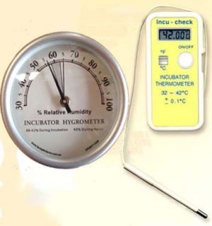 SAVE Incubator Hygrometer + Incubator Thermometer COMBO